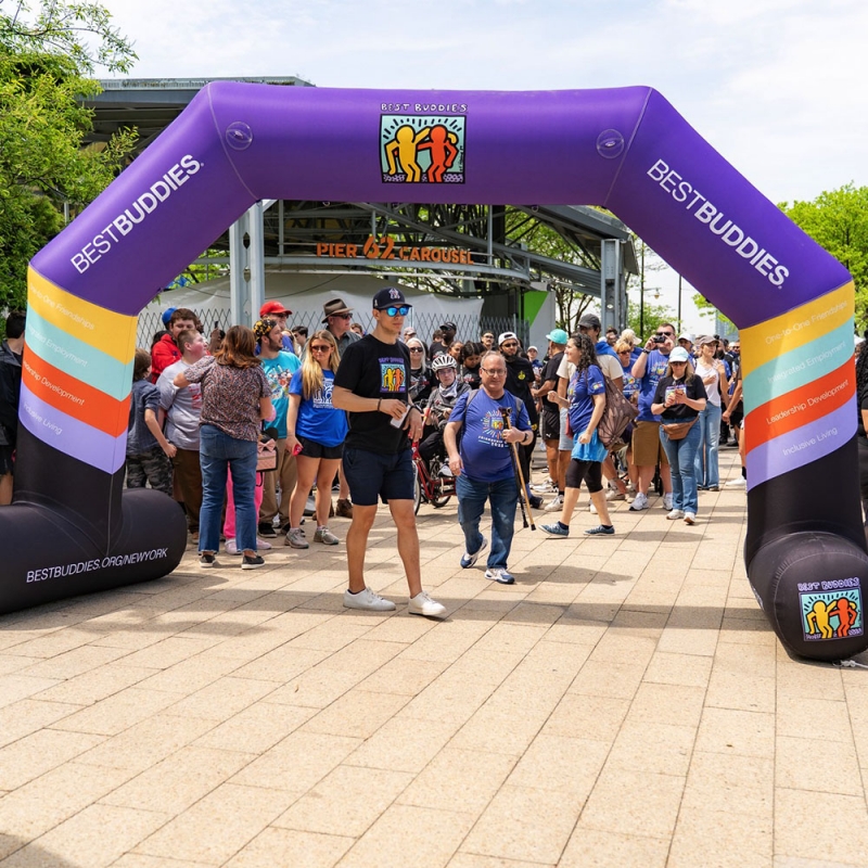 Custom inflatable event arch