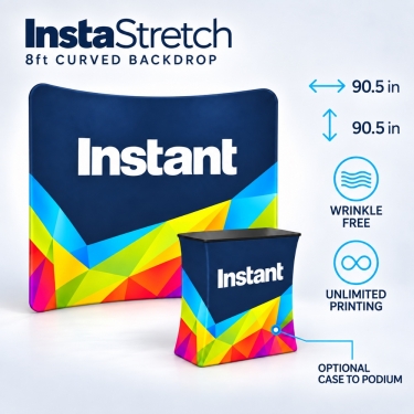 8ft InstaStretch Curved Backdrop