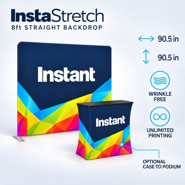 8ft InstaStretch Straight Backdrop