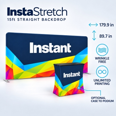 15ft InstaStretch Straight Backdrop