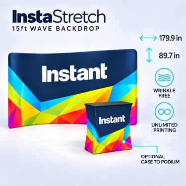 15ft InstaStretch Wave Backdrop