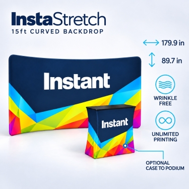 15ft InstaStretch Curved Backdrop