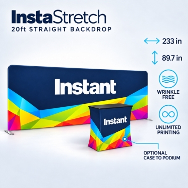 20ft InstaStretch Straight Backdrop