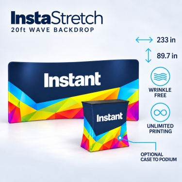 20ft InstaStretch Wave Backdrop