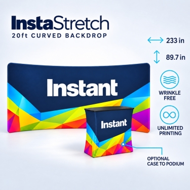20ft InstaStretch Curved Backdrop