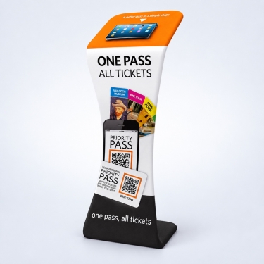 Tablet Stand & Brochure Holder Front
