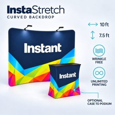 10ft InstaStretch Curved Backdrop