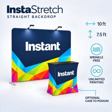 10ft InstaStretch Straight Backdrop