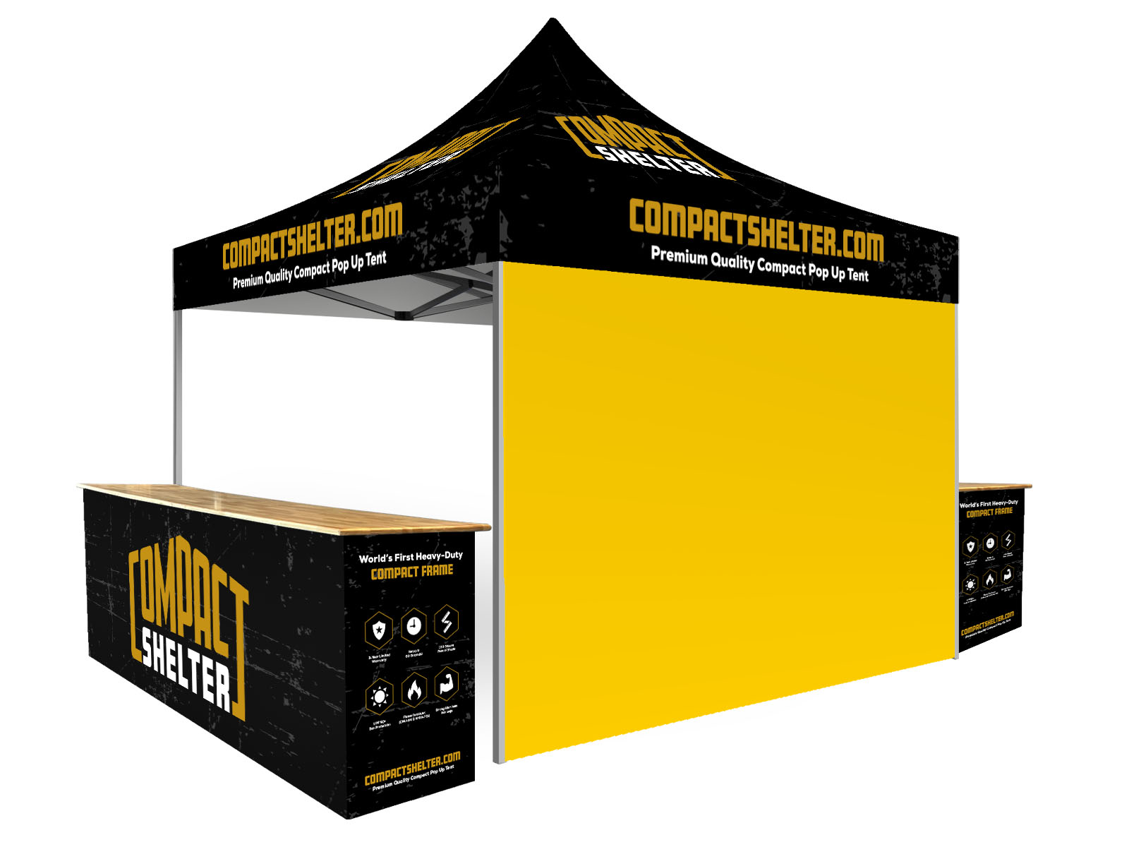 Instant Promotion - Custom Tent Visual and Quote