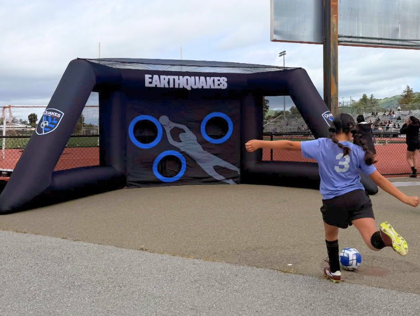 Custom Inflatable Soccer Goal for the San Jose Earthquakes