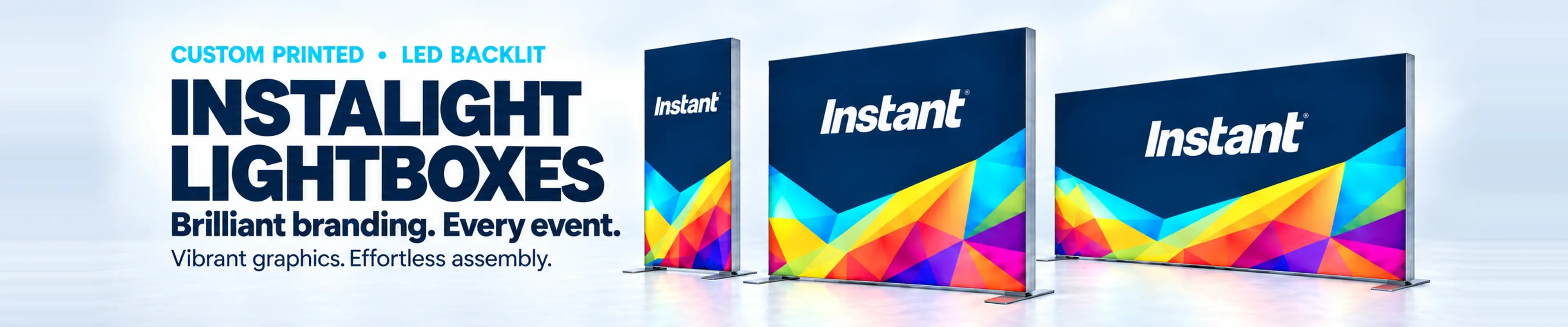 InstaLight custom printed LED-backlit displays.