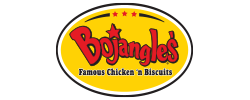 Bojangles logo - branded trade show canopy