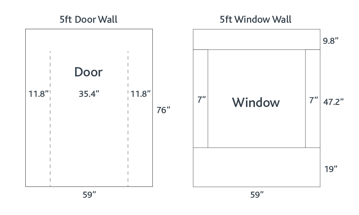 5ft Door & Window Measurements 