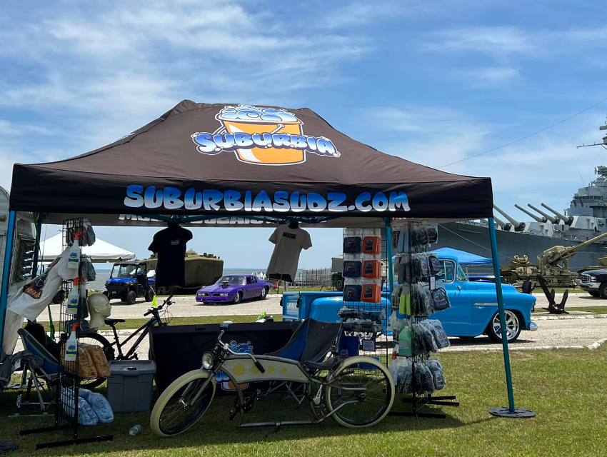 Suburbia Sudz display setup at the Made of Steel Show